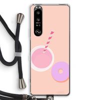 Donut: Sony Xperia 1 III Transparant Hoesje met koord
