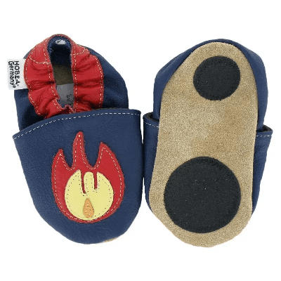 Hobea babyslofjes extra antislip Feuerwehr mit Feuer-18-19
