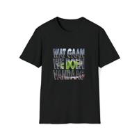 T-shirt regular zwart - de Kuip - Wat gaan we doen vandaag - logo voor groot