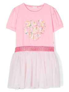 Billieblush robe ornée de sequins à manches courtes - Rose