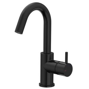 Wastafelkraan Xenz Duero | Opbouw | Mengkraan | Hoog model | Ebony (zwart mat)