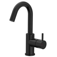 Wastafelkraan Xenz Duero | Opbouw | Mengkraan | Hoog model | Ebony (zwart mat)