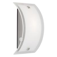Brilliant Glazen wandlampElysee RVS - 90266/82