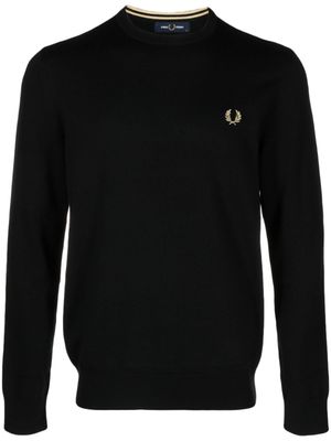 Fred Perry pull à logo brodé - Noir