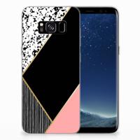 Samsung Galaxy S8 | TPU Hoesje | Zwart Roze Vormen