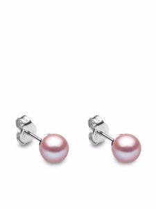 Yoko London puces d'oreilles Classic 6 mm en or blanc 18ct ornées de perles d'eau douce - Argent