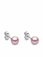 Yoko London puces d'oreilles Classic 6 mm en or blanc 18ct ornées de perles d'eau douce - Argent - thumbnail