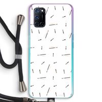 Hipster stripes: Oppo A72 Transparant Hoesje met koord