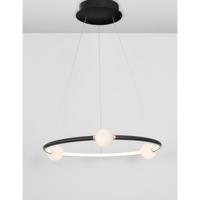 Lyora HanglampCelia zwart met wit rond horizontaal - 9820601