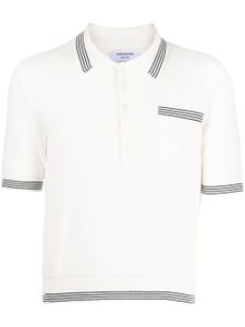 Thom Browne polo en maille gaufrée - Blanc