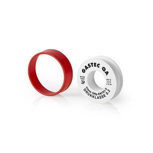 Nedis PTFE Afdichttape | 12 m | Rood / Wit | 1 stuks - WATA110WT WATA110WT