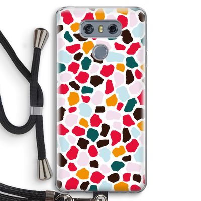 Colored Giraffe: LG G6 Transparant Hoesje met koord