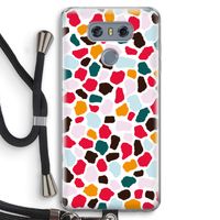 Colored Giraffe: LG G6 Transparant Hoesje met koord