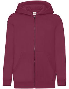 Fruit Of The Loom F401NK Kids´ Classic Hooded Sweat Jacket - Burgundy - 116