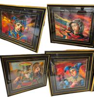 Oleg Zhivetin Ingelijste Prints - Set van 4 Oleg Zhivetin Ingelijste Prints - Set van 4