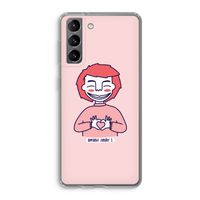 Hartje: Samsung Galaxy S21 Transparant Hoesje