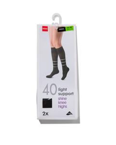 HEMA 2-pak Kniekousen Licht Ondersteunend 40 Denier Zwart (zwart)