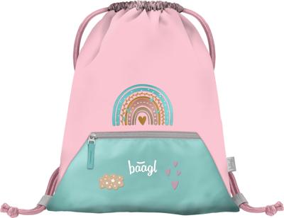 Baagl Gymtas Roze Regenboog met Rits