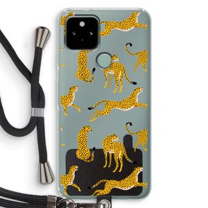 Luipaard: Pixel 5 Transparant Hoesje met koord
