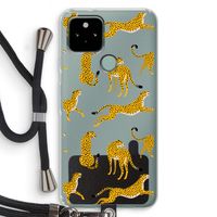Luipaard: Pixel 5 Transparant Hoesje met koord