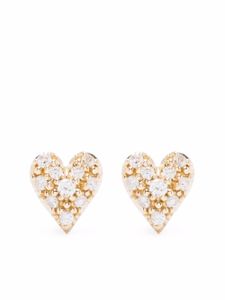 Mizuki puces d'oreilles en or 14ct ornées de diamants