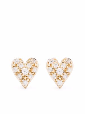 Mizuki puces d'oreilles en or 14ct ornées de diamants