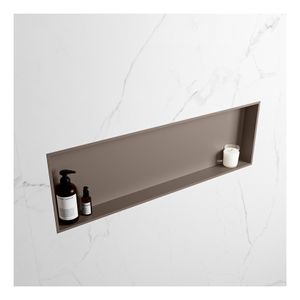 Wandnis Solid Surface Easy | In- en opbouw | 30x90x8 cm | 1 vak | Smoke