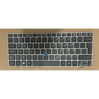 Notebook keyboard for HP Elitebook 2560P 2570P with silver frame