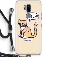 Miauw: LG G7 Thinq Transparant Hoesje met koord Miauw: LG G7 Thinq Transparant Hoesje met koord