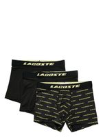 Lacoste logo-waistband microfiber boxers (pack of three) - Noir - thumbnail