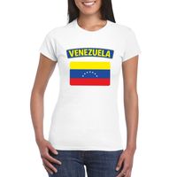 T-shirt met Venezolaanse vlag wit dames - thumbnail