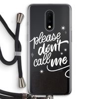 Don't call: OnePlus 7 Transparant Hoesje met koord