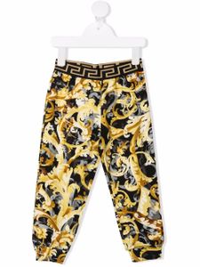 Versace Kids pantalon de jogging à imprimé baroque - Noir