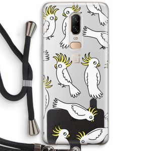 Papegaai: OnePlus 6 Transparant Hoesje met koord