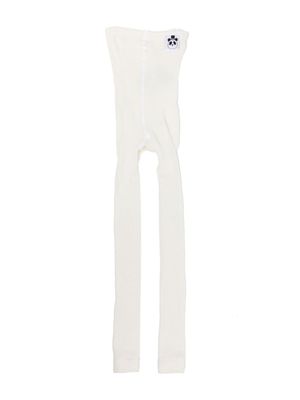 Mini Rodini legging en maille pointelle à taille haute - Blanc