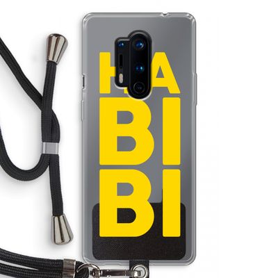 Habibi Blue: OnePlus 8 Pro Transparant Hoesje met koord
