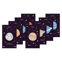 Playmais mosaic kaarten versieren zonnestelsel