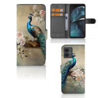 Telefoonhoesje | Met pasjeshouder | voor Motorola Moto G14 Vintage Pauwen