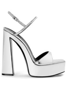 Giuseppe Zanotti Sylvy 145mm leather sandals - Argent