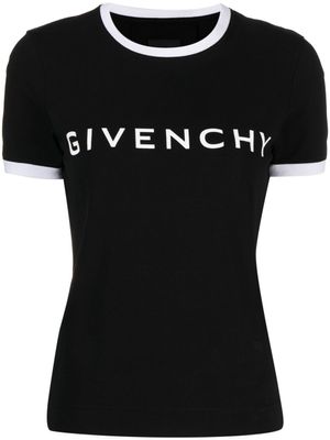 Givenchy t-shirt en coton à logo imprimé - Noir
