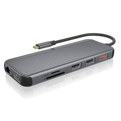 ICY BOX IB-DK4060-CPD, 1 zu 12 USB Type-C® Notebook DockingSt. USB-C dockingstation Geschikt voor merk (dockingstation): Universeel