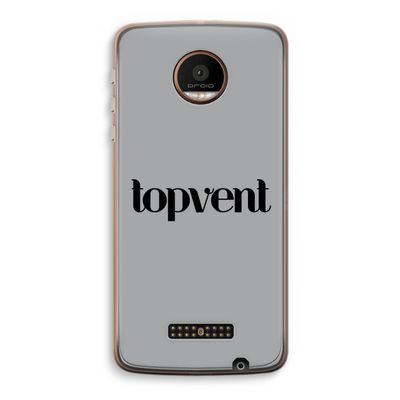 Topvent Grijs Zwart: Motorola Moto Z Force Transparant Hoesje