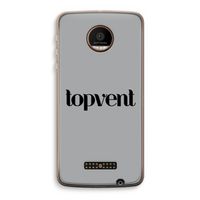 Topvent Grijs Zwart: Motorola Moto Z Force Transparant Hoesje
