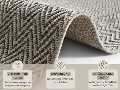 Hanse Home - Flatwoven Runner for In & Outdoor Nature 500 in Sisal-Look - 80x450 cm