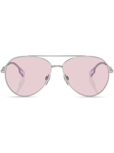 Burberry Eyewear lunettes de soleil à monture pilote - Argent