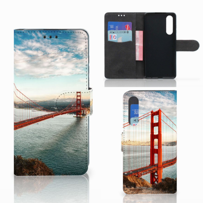 Huawei P30 | Flip Cover | Golden Gate Bridge