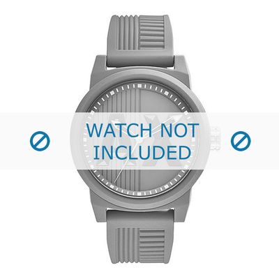 Armani horlogeband AX1452 Rubber Grijs 22mm