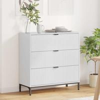 Dressoir met lade Hoogglans wit 79.5 x 33 x 82 cm Bewerkt hout Dressoir met lade Hoogglans wit 79.5 x 33 x 82 cm Bewerkt hout