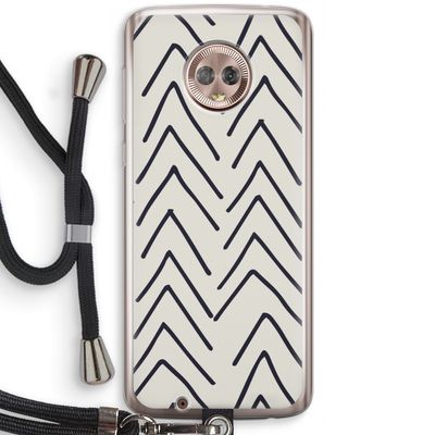 Marrakech Arrows: Motorola Moto G6 Transparant Hoesje met koord