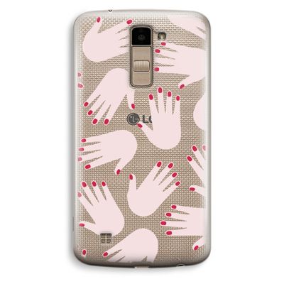 Hands pink: LG K10 (2016) Transparant Hoesje